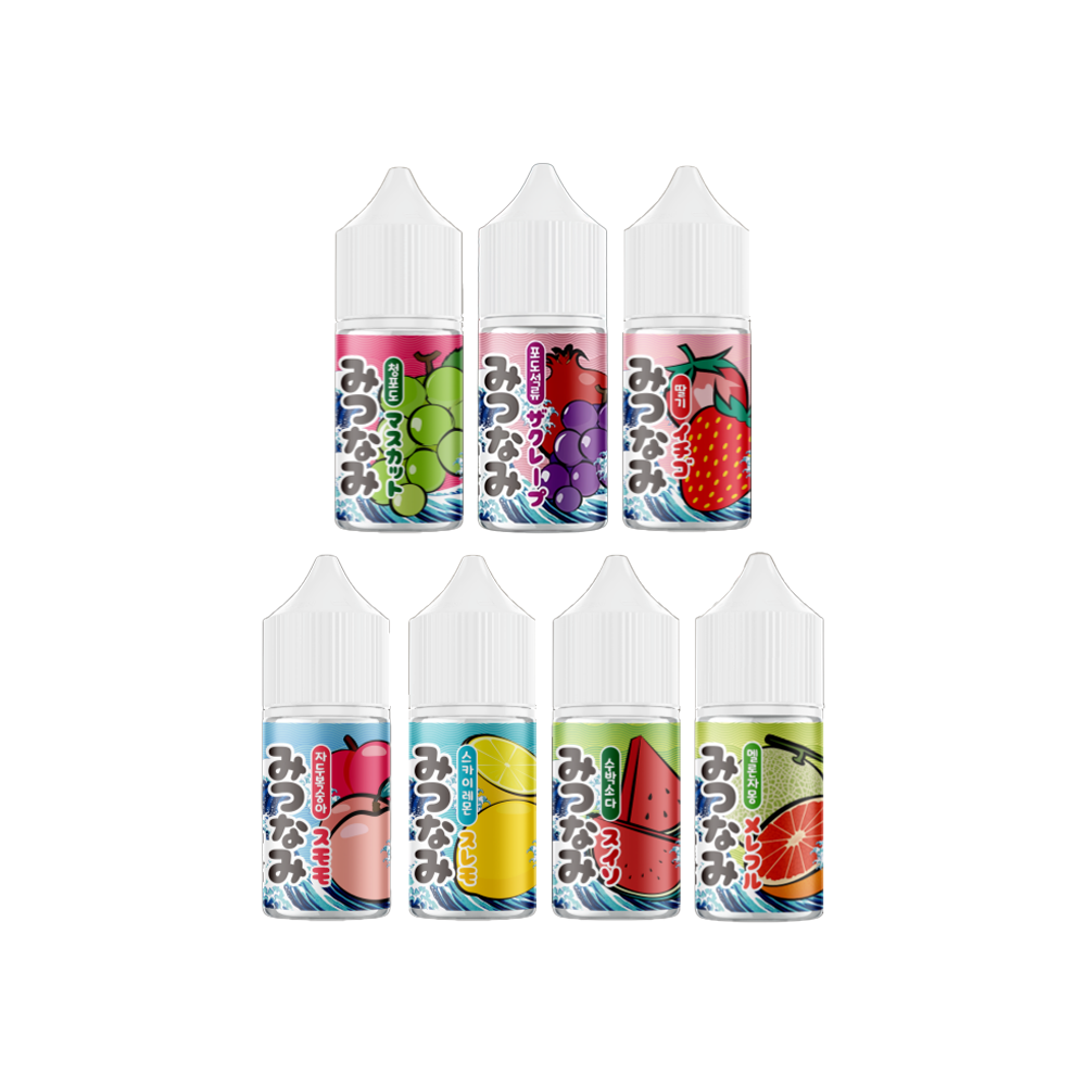 [무니코틴] 미츠나미 7가지 맛 입호흡 액상 30ml
